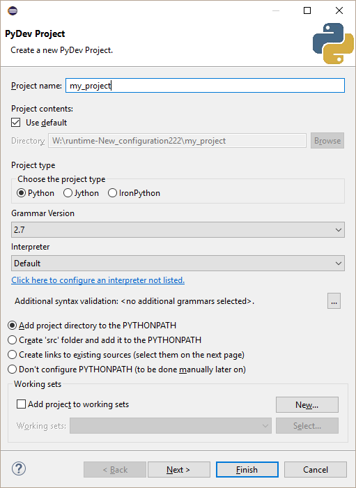 Create a Python project